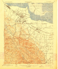 1899 Map of Palo Alto, 1911 Print