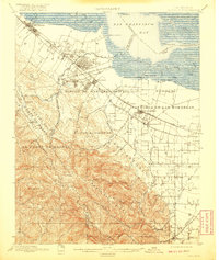 1899 Map of Palo Alto, 1920 Print