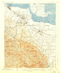 1899 Map of Palo Alto, 1930 Print
