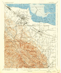 preview thumbnail of historical topo map of Palo Alto, CA in 1899