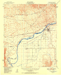 preview thumbnail of historical topo map of Parker, AZ in 1950