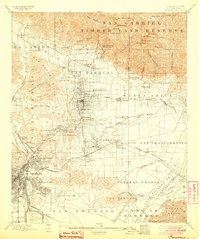 1900 Map of Pasadena, 1904 Print