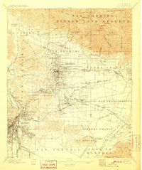 Download a high-resolution, GPS-compatible USGS topo map for Pasadena, CA (1907 edition)