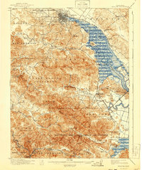 1914 Map of Petaluma, 1940 Print