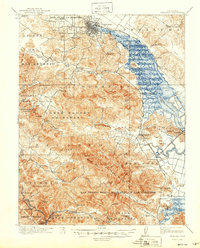 1914 Map of Petaluma, CA, 1947 Print