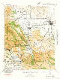 preview thumbnail of historical topo map of Pleasanton, CA in 1941