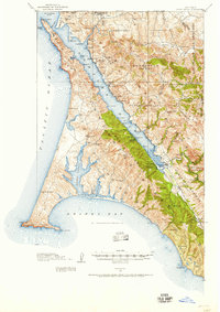 Download a high-resolution, GPS-compatible USGS topo map for Point Reyes, CA (1957 edition)