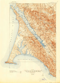 Download a high-resolution, GPS-compatible USGS topo map for Point Reyes, CA (1944 edition)