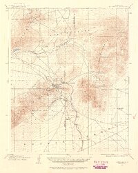 1911 Map of Randsburg, CA, 1958 Print