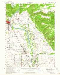 preview thumbnail of historical topo map of Red Bluff, CA in 1952