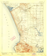 preview thumbnail of historical topo map of Los Angeles County, CA in 1896