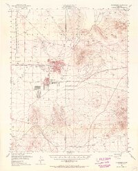 1953 Map of Ridgecrest, 1970 Print