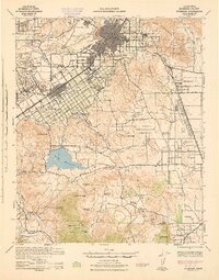 preview thumbnail of historical topo map of Riverside, CA in 1943