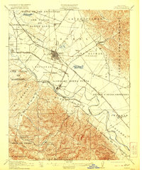 1912 Map of Salinas, CA, 1921 Print