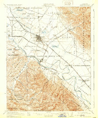 1912 Map of Salinas, CA, 1931 Print