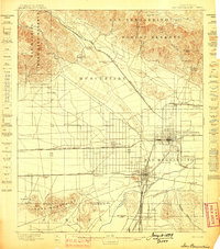 preview thumbnail of historical topo map of San Bernardino, CA in 1898