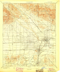1901 Map of San Bernardino, CA, 1905 Print