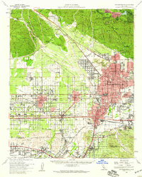 preview thumbnail of historical topo map of San Bernardino, CA in 1954