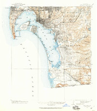 Download a high-resolution, GPS-compatible USGS topo map for San Diego, CA (1960 edition)
