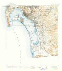Download a high-resolution, GPS-compatible USGS topo map for San Diego, CA (1941 edition)