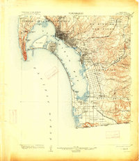 Download a high-resolution, GPS-compatible USGS topo map for San Diego, CA (1915 edition)