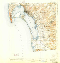 Download a high-resolution, GPS-compatible USGS topo map for San Diego, CA (1928 edition)