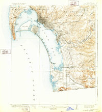 Download a high-resolution, GPS-compatible USGS topo map for San Diego, CA (1932 edition)