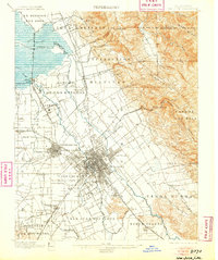1899 Map of San Jose, 1905 Print