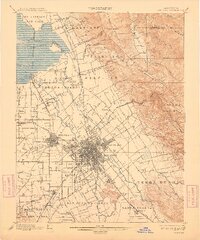 1899 Map of San Jose, 1909 Print