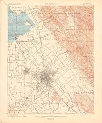1899 Map of San Jose, 1905 Print