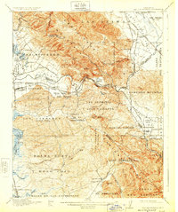 1917 Map of San Juan Bautista, CA, 1925 Print