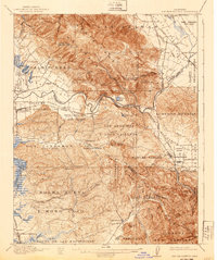 1917 Map of San Juan Bautista, CA, 1940 Print