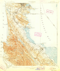 1899 Map of San Mateo, 1905 Print