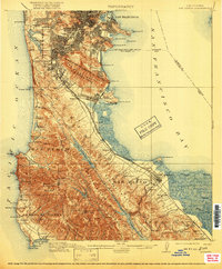 1915 Map of San Mateo, 1920 Print