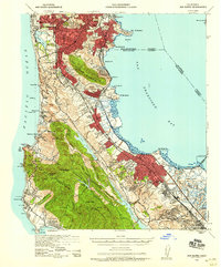 Download a high-resolution, GPS-compatible USGS topo map for San Mateo, CA (1958 edition)
