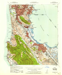 preview thumbnail of historical topo map of San Mateo, CA in 1939