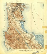 Download a high-resolution, GPS-compatible USGS topo map for San Mateo, CA (1947 edition)
