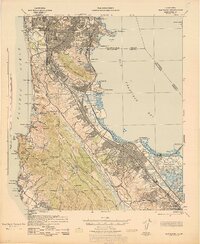 preview thumbnail of historical topo map of San Mateo, CA in 1943