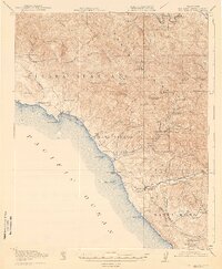1919 Map of San Simeon, 1943 Print