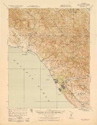 1937 Map of San Simeon, 1942 Print