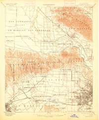historical topo map of Santa Monica, CA in 1902
