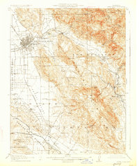 1916 Map of Santa Rosa, CA, 1927 Print