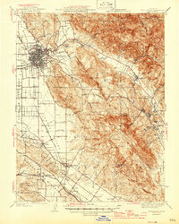 preview thumbnail of historical topo map of Santa Rosa, CA in 1944