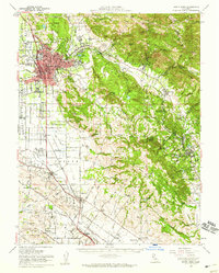 1954 Map of Santa Rosa, CA, 1959 Print