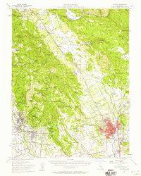 preview thumbnail of historical topo map of Sonoma, CA in 1951