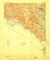 1897 Map of Tamalpais, 1913 Print