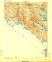 1897 Map of Tamalpais, 1922 Print