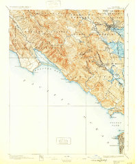 1897 Map of Tamalpais, 1932 Print