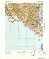 preview thumbnail of historical topo map of Marin County, CA in 1941