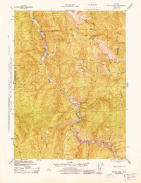 Download a high-resolution, GPS-compatible USGS topo map for Tectah Creek, CA (1945 edition)